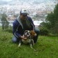 con mi papa y mi hermano roco