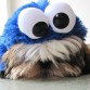 Gizmo con su disfraz de Cookie Monster