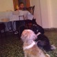 los 3 en fila pidiendo comida... ajajaja