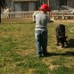 Jacky jugando a la pelota con el niño de 4 años que nos acompañaba!!! se lo pasaron divinamente tanto el niño como el perrito!!!
