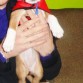 con dos meses y su chubasquero ^^