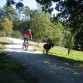 El bikejöring es sin duda lo que mas le gusta aparte de comer jejejejj