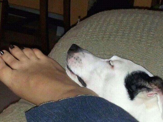 Dormido en mi pie....