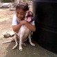 mi hija con su perro 