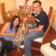 COn mis hermanitos celebrando