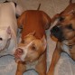 Con su mama, en medio, y su hermana, la blanquita