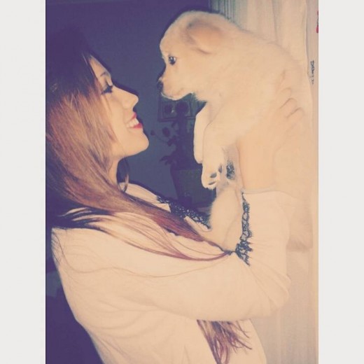 Un cachorro de una amiga